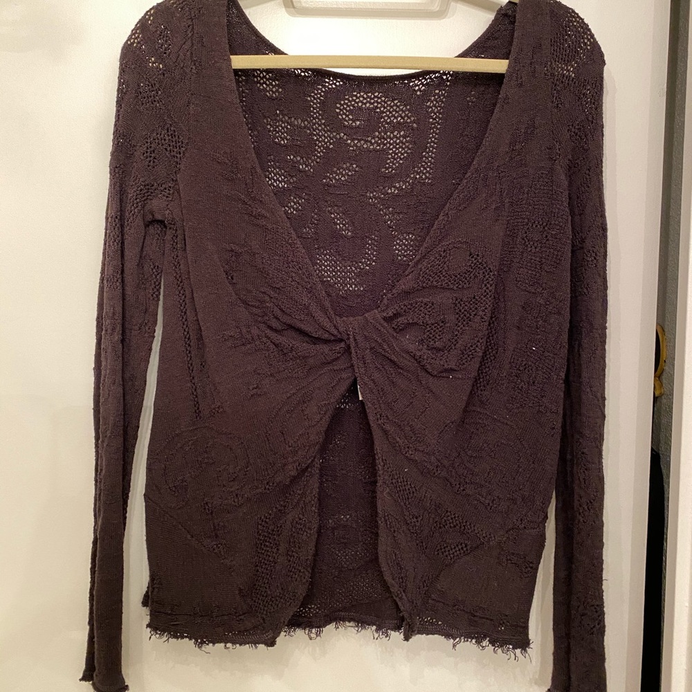 Free People sweater top with twisted/cut out back